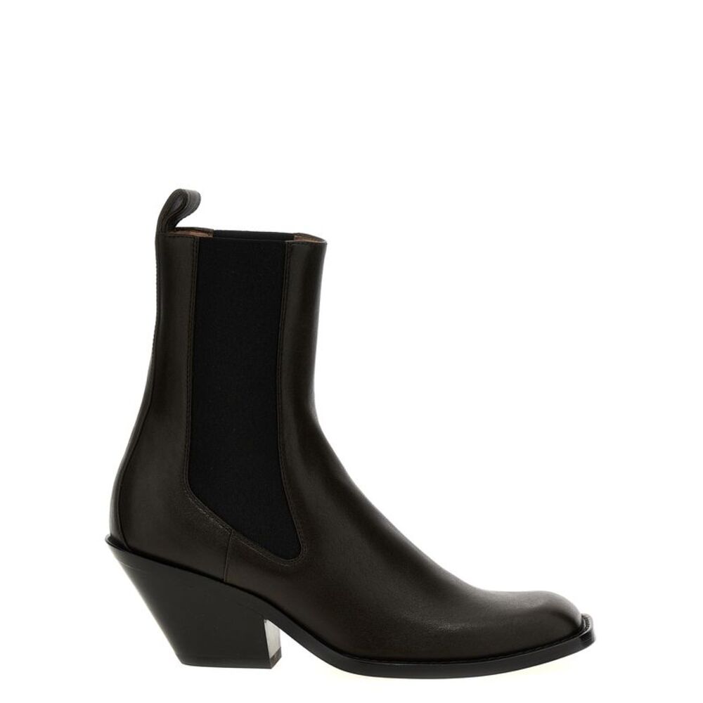 Khaite Brown Calfskin Chelsea Women's Boots